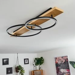 Hofstein Pompu Deckenleuchte LED Schwarz, Holz hell, 2-flammig 20 Hofstein Pompu Deckenleuchte LED Schwarz, Holz hell, 2-flammig -LED Leuchten Verkäufe pompu deckenleuchte h3392331 9