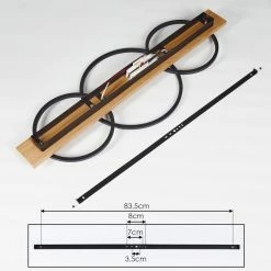 Hofstein Pompu Deckenleuchte LED Schwarz, Holz hell, 3-flammig -LED Leuchten Verkäufe pompu deckenleuchte h3392355 4