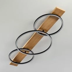 Hofstein Pompu Deckenleuchte LED Schwarz, Holz hell, 3-flammig -LED Leuchten Verkäufe pompu deckenleuchte h3392355 7