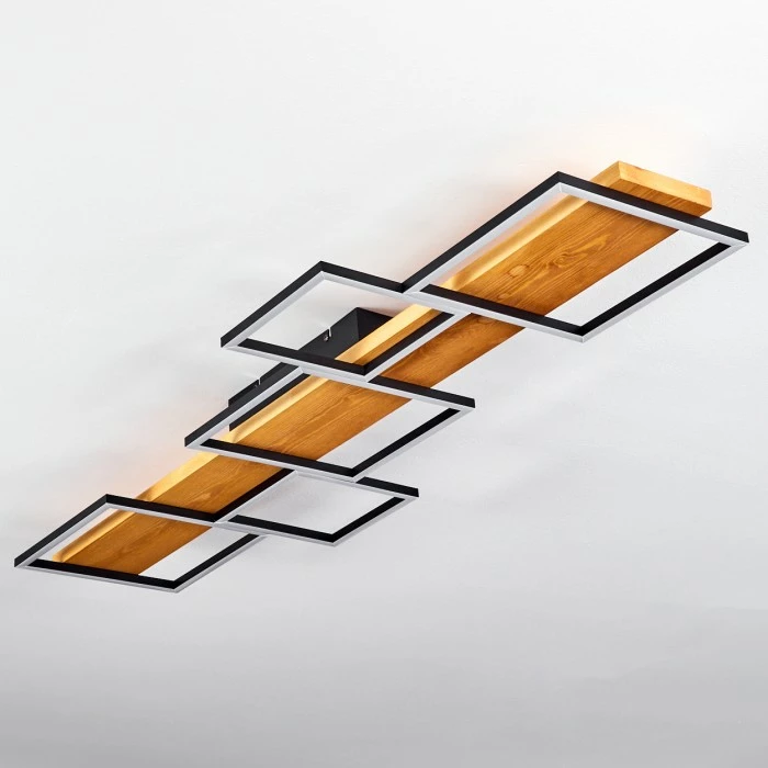 Hofstein Pompu Deckenleuchte LED Schwarz, Naturfarben, 1-flammig 8 Hofstein Pompu Deckenleuchte LED Schwarz, Naturfarben, 1-flammig – Bild 8