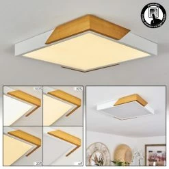 Hofstein Pontchardon Deckenleuchte LED Weiß, Naturfarben, 1-flammig