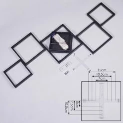 Hofstein Pourao Deckenleuchte LED Schwarz, Weiß, 1-flammig, Fernbedienung -LED Leuchten Verkäufe pourao deckenleuchte h3418161 4