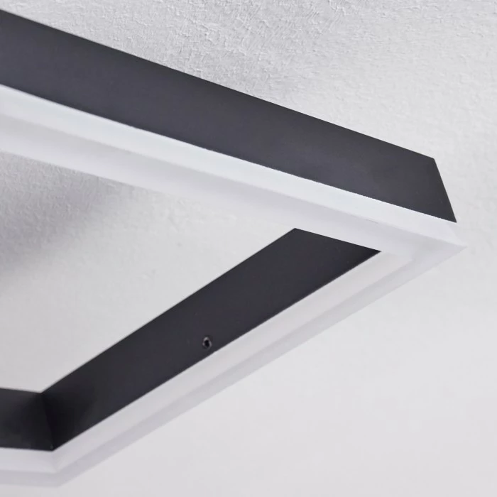 Hofstein Pourao Deckenleuchte LED Schwarz, Weiß, Holz dunkel, 1-flammig, Fernbedienung 3 Hofstein Pourao Deckenleuchte LED Schwarz, Weiß, Holz dunkel, 1-flammig, Fernbedienung – Bild 3