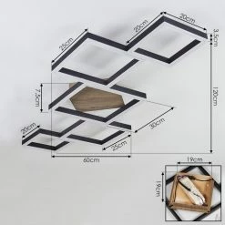 Hofstein Pourao Deckenleuchte LED Schwarz, Weiß, Holz dunkel, 1-flammig, Fernbedienung 13 Hofstein Pourao Deckenleuchte LED Schwarz, Weiß, Holz dunkel, 1-flammig, Fernbedienung -LED Leuchten Verkäufe pourao deckenleuchte h3418185 3
