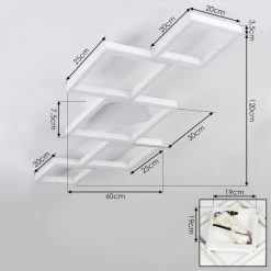 Hofstein Pourao Deckenleuchte LED Weiß, 1-flammig, Fernbedienung -LED Leuchten Verkäufe pourao deckenleuchte h3418208 3