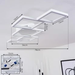 Hofstein Pourao Deckenleuchte LED Weiß, 1-flammig -LED Leuchten Verkäufe pourao deckenleuchte h3436714 3
