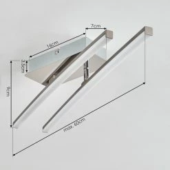 Hofstein Powassan Deckenleuchte LED Chrom, 2-flammig -LED Leuchten Verkäufe powassan deckenleuchte h3009253 3