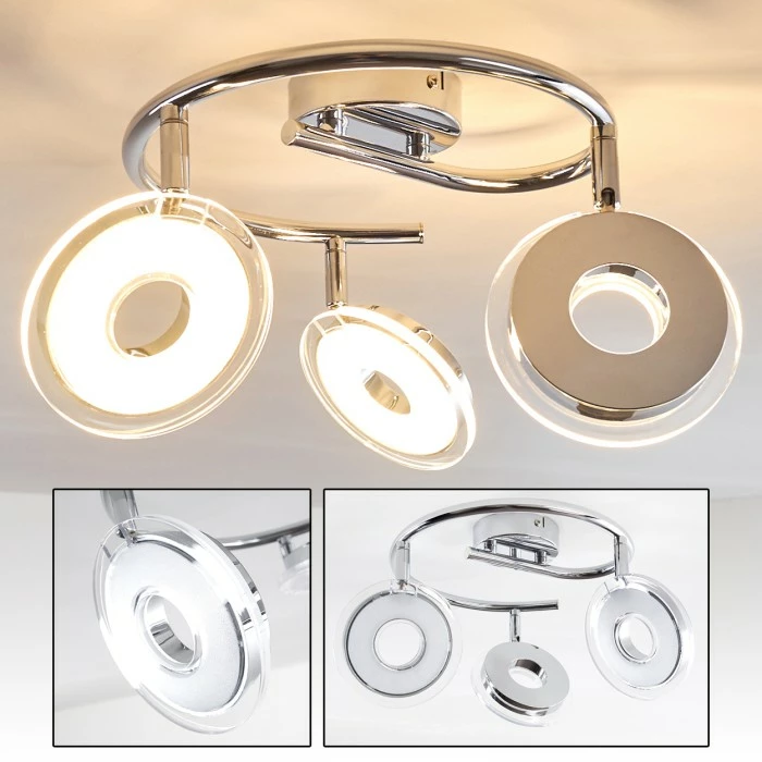 Hofstein Prag Deckenspot LED Chrom, 3-flammig 22 Hofstein Prag Deckenspot LED Chrom, 3-flammig – Bild 22