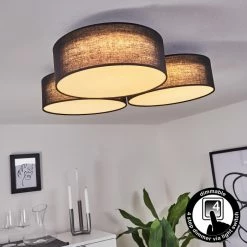 Hofstein Purus Deckenleuchte LED Schwarz, 1-flammig