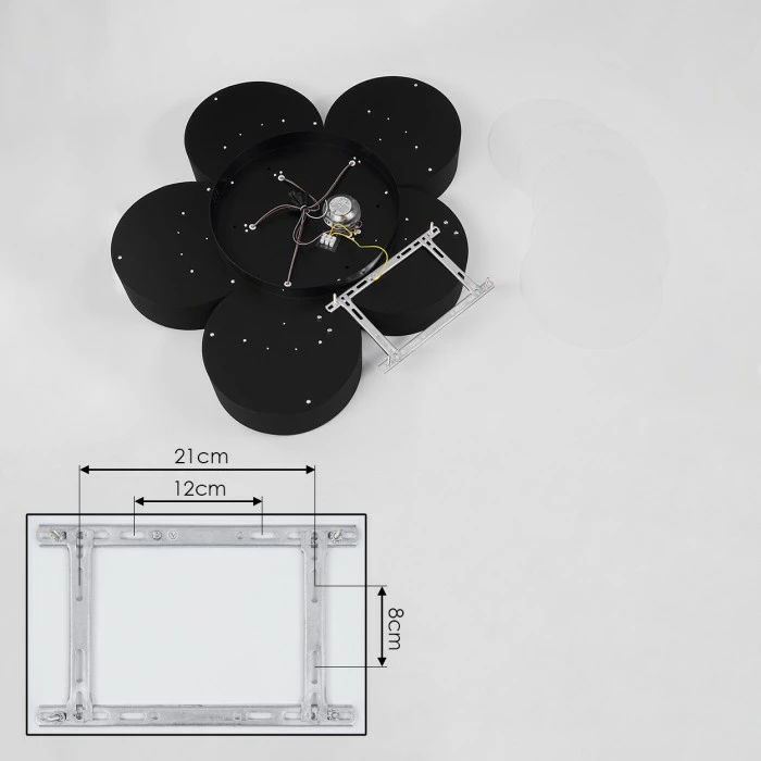 Hofstein Purus Deckenleuchte LED Schwarz, 1-flammig 5 Hofstein Purus Deckenleuchte LED Schwarz, 1-flammig – Bild 5