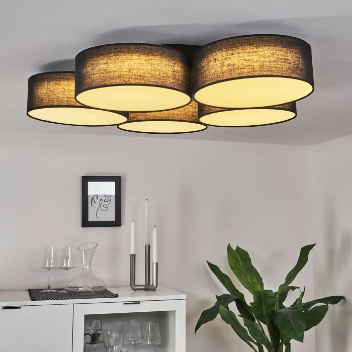 Hofstein Purus Deckenleuchte LED Schwarz, 1-flammig 9 Hofstein Purus Deckenleuchte LED Schwarz, 1-flammig – Bild 9