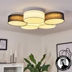 Hofstein Purus Deckenleuchte LED Schwarz, 1-flammig