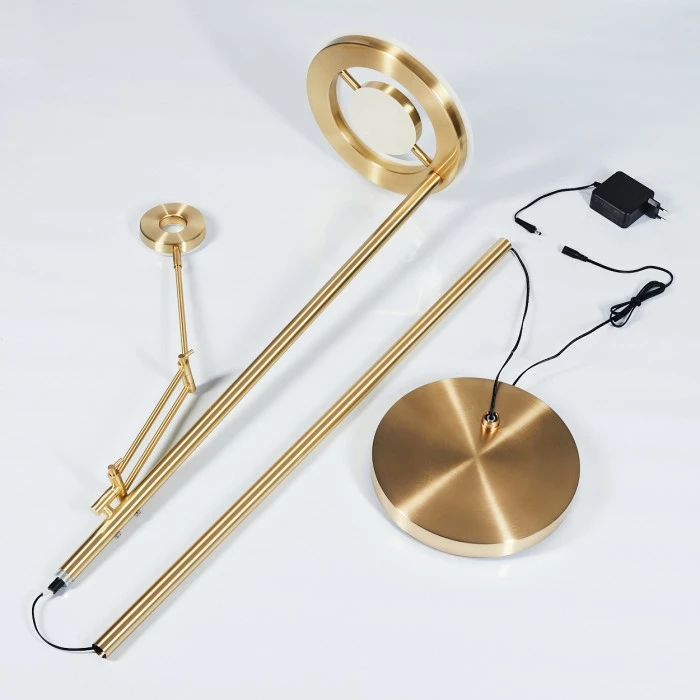 Hofstein Rabeja Deckenfluter LED Messing, Gold, 2-flammig 4 Hofstein Rabeja Deckenfluter LED Messing, Gold, 2-flammig – Bild 4