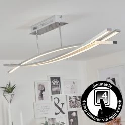 Hofstein Rabius Deckenleuchte LED Silber, 3-flammig