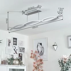 Hofstein Rabius Deckenleuchte LED Silber, 3-flammig -LED Leuchten Verkäufe rabius deckenleuchte h3542064 3