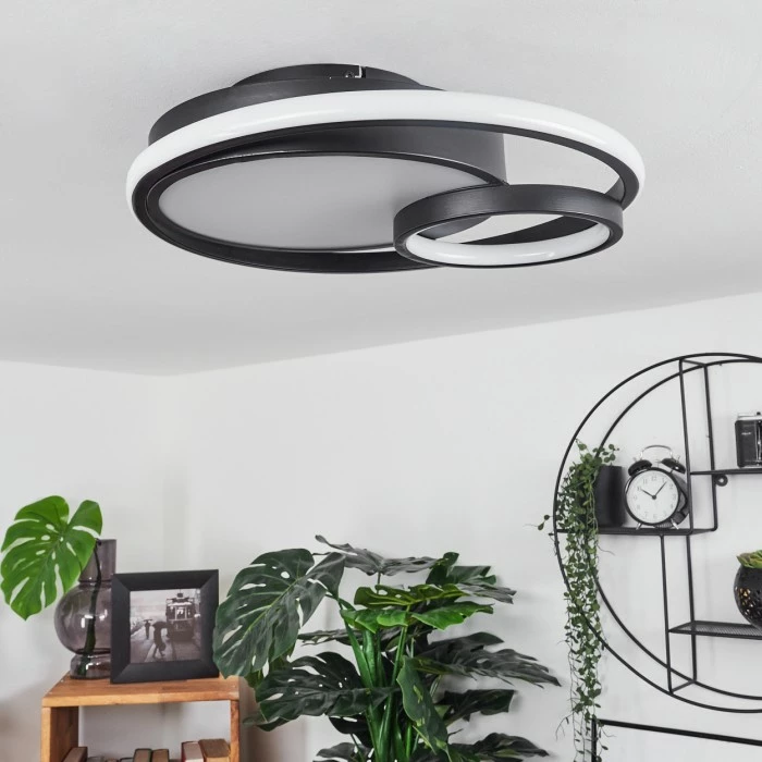 Hofstein Rafz Deckenleuchte LED Schwarz, 1-flammig 5 Hofstein Rafz Deckenleuchte LED Schwarz, 1-flammig – Bild 5