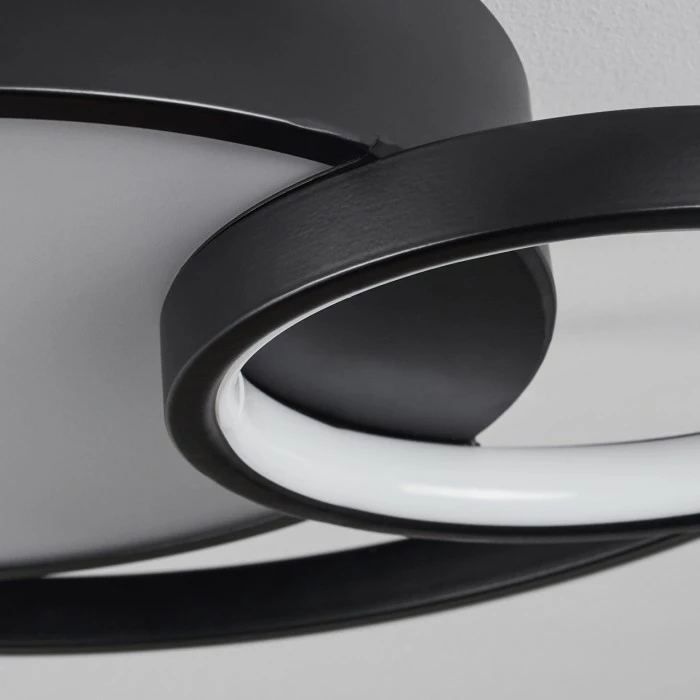 Hofstein Rafz Deckenleuchte LED Schwarz, 1-flammig 6 Hofstein Rafz Deckenleuchte LED Schwarz, 1-flammig – Bild 6