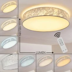 Hofstein Ranana Deckenleuchte LED Weiß, 1-flammig, Fernbedienung