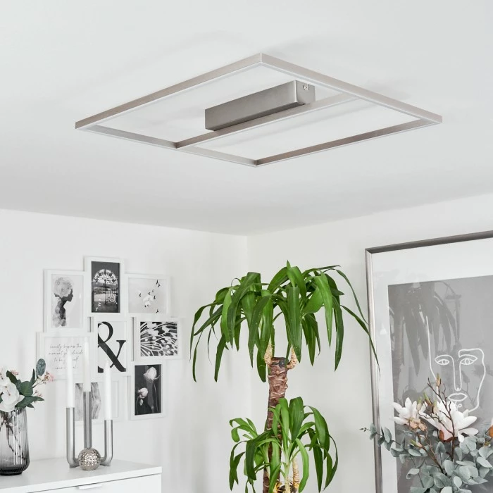 Hofstein Rauma Deckenleuchte LED Nickel-Matt, 1-flammig 2 Hofstein Rauma Deckenleuchte LED Nickel-Matt, 1-flammig – Bild 2