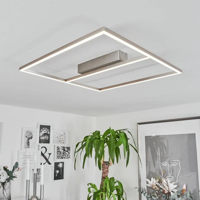 Hofstein Rauma Deckenleuchte LED Nickel-Matt, 1-flammig 9 Hofstein Rauma Deckenleuchte LED Nickel-Matt, 1-flammig – Bild 9