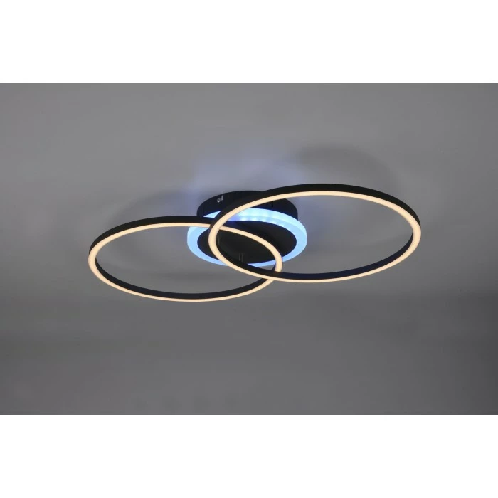 Reality Arribo Deckenleuchte LED Schwarz, 3-flammig, Fernbedienung, Farbwechsler 3 Reality Arribo Deckenleuchte LED Schwarz, 3-flammig, Fernbedienung, Farbwechsler – Bild 3