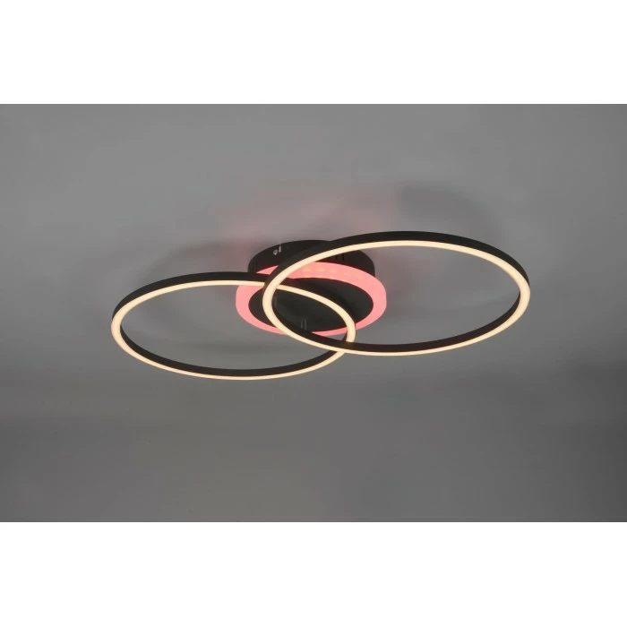 Reality Arribo Deckenleuchte LED Schwarz, 3-flammig, Fernbedienung, Farbwechsler 4 Reality Arribo Deckenleuchte LED Schwarz, 3-flammig, Fernbedienung, Farbwechsler – Bild 4