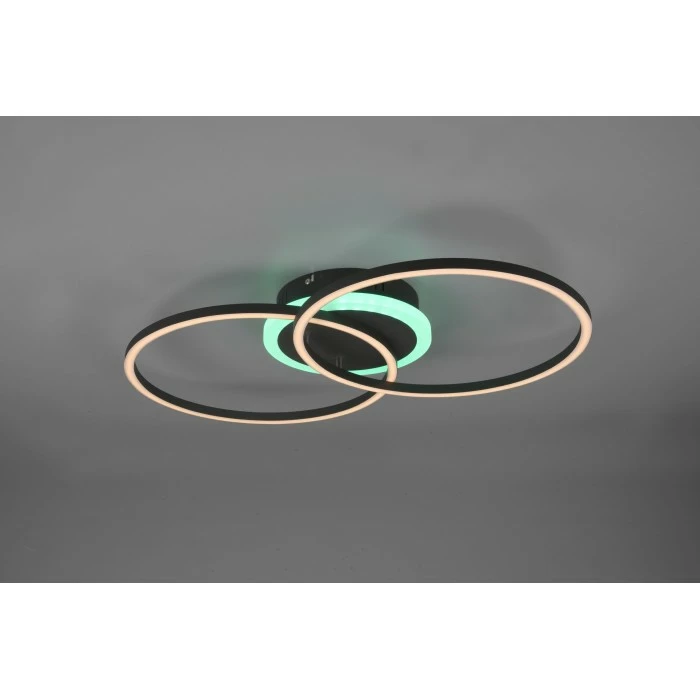 Reality Arribo Deckenleuchte LED Schwarz, 3-flammig, Fernbedienung, Farbwechsler 5 Reality Arribo Deckenleuchte LED Schwarz, 3-flammig, Fernbedienung, Farbwechsler – Bild 5