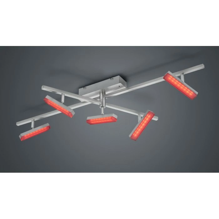 Reality BONDY Deckenleuchte LED Nickel-Matt, 5-flammig, Fernbedienung, Farbwechsler 3 Reality BONDY Deckenleuchte LED Nickel-Matt, 5-flammig, Fernbedienung, Farbwechsler – Bild 3