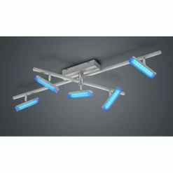 Reality BONDY Deckenleuchte LED Nickel-Matt, 5-flammig, Fernbedienung, Farbwechsler 17 Reality BONDY Deckenleuchte LED Nickel-Matt, 5-flammig, Fernbedienung, Farbwechsler -LED Leuchten Verkäufe reality bondy deckenleuchte r62425107 3