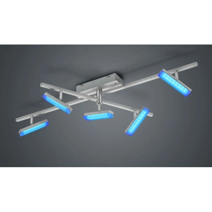 Reality BONDY Deckenleuchte LED Nickel-Matt, 5-flammig, Fernbedienung, Farbwechsler 8 Reality BONDY Deckenleuchte LED Nickel-Matt, 5-flammig, Fernbedienung, Farbwechsler – Bild 8