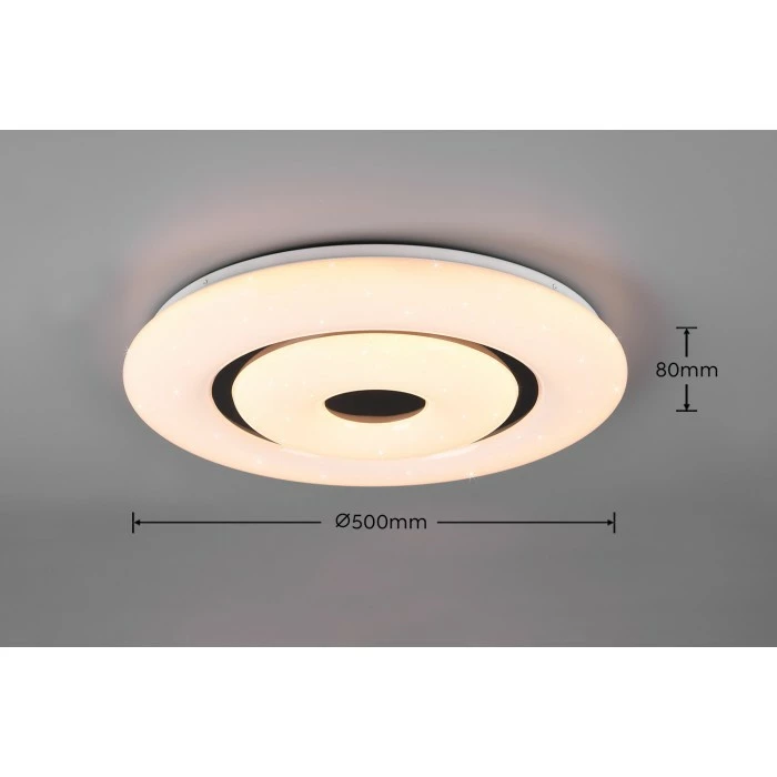 Reality Rana Deckenleuchte LED Schwarz, Weiß, 1-flammig, Fernbedienung, Farbwechsler 8 Reality Rana Deckenleuchte LED Schwarz, Weiß, 1-flammig, Fernbedienung, Farbwechsler – Bild 8