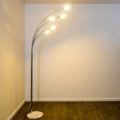 Reality RENNES Stehleuchte LED Chrom, 5-flammig -LED Leuchten Verkäufe reality rennes stehleuchte r42415106 k 9