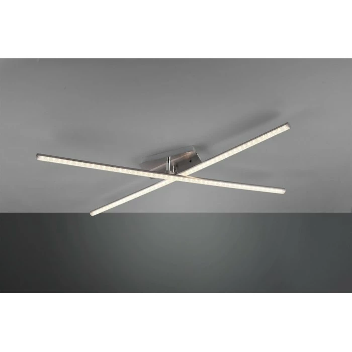 Reality STRADA Deckenleuchte LED Nickel-Matt, 2-flammig, Fernbedienung, Farbwechsler 2 Reality STRADA Deckenleuchte LED Nickel-Matt, 2-flammig, Fernbedienung, Farbwechsler – Bild 2