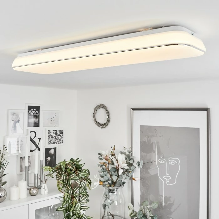 Hofstein Remenoville Deckenleuchte LED Chrom, Weiß, 1-flammig 7 Hofstein Remenoville Deckenleuchte LED Chrom, Weiß, 1-flammig – Bild 7