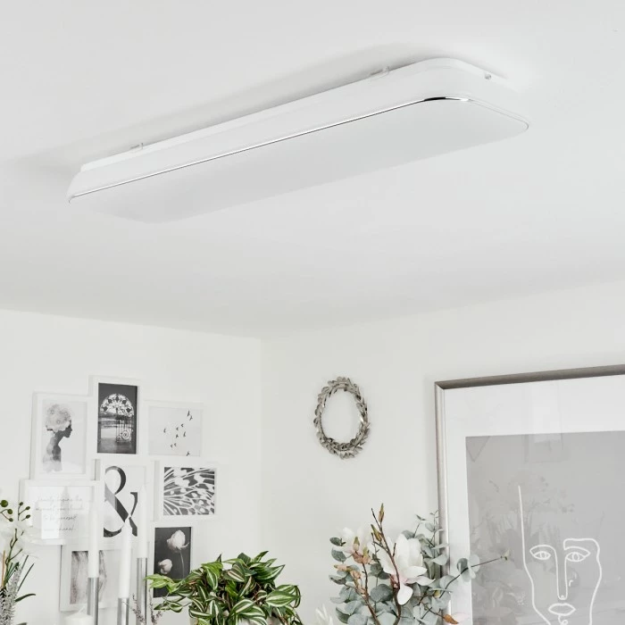 Hofstein Remenoville Deckenleuchte LED Chrom, Weiß, 1-flammig 10 Hofstein Remenoville Deckenleuchte LED Chrom, Weiß, 1-flammig – Bild 10