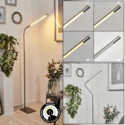 Hofstein Reuland  Stehleuchte LED Nickel-Matt, 1-flammig