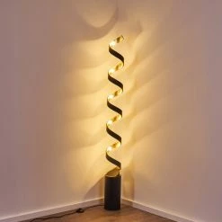 Hofstein Rezat Stehleuchte LED Schwarz-Gold, 1-flammig -LED Leuchten Verkäufe rezat stehleuchte h3307281 2