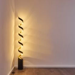 Hofstein Rezat Stehleuchte LED Schwarz-Gold, 1-flammig -LED Leuchten Verkäufe rezat stehleuchte h3307281 7