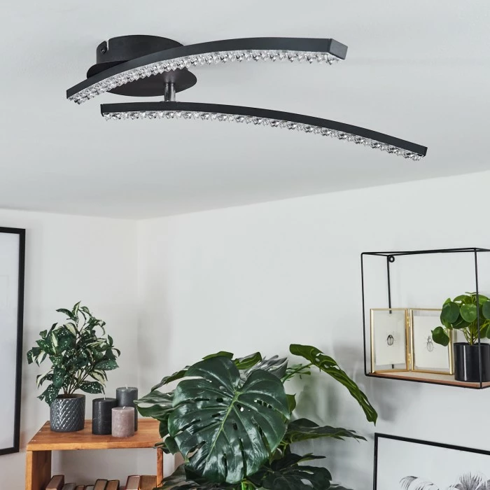 Hofstein Rheinfelden Deckenleuchte LED Schwarz, 1-flammig 11 Hofstein Rheinfelden Deckenleuchte LED Schwarz, 1-flammig – Bild 11