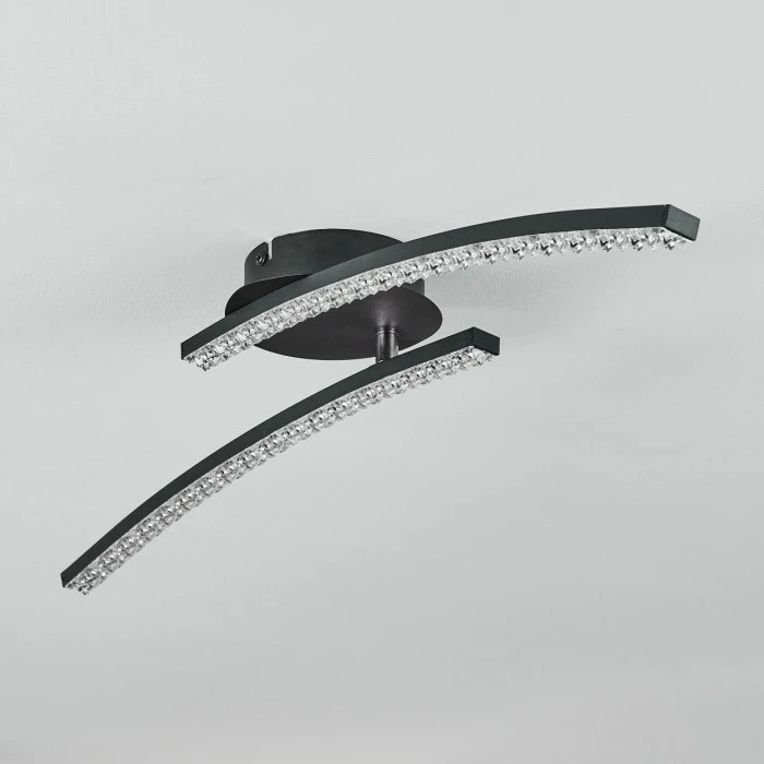 Hofstein Rheinfelden Deckenleuchte LED Schwarz, 1-flammig 8 Hofstein Rheinfelden Deckenleuchte LED Schwarz, 1-flammig – Bild 8