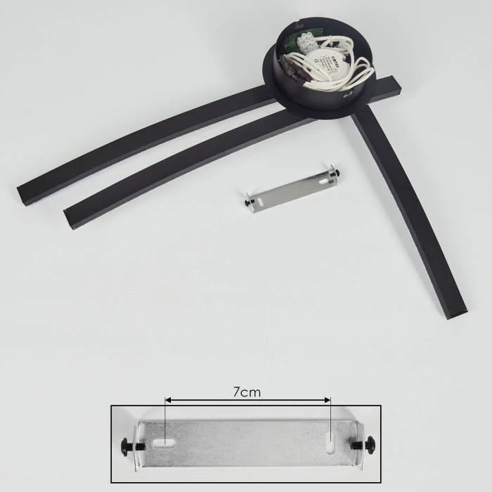 Hofstein Rheinfelden Deckenleuchte LED Schwarz, 1-flammig 5 Hofstein Rheinfelden Deckenleuchte LED Schwarz, 1-flammig – Bild 5