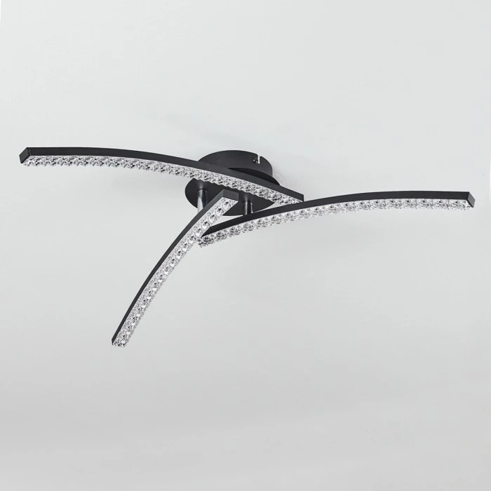 Hofstein Rheinfelden Deckenleuchte LED Schwarz, 1-flammig 8 Hofstein Rheinfelden Deckenleuchte LED Schwarz, 1-flammig – Bild 8