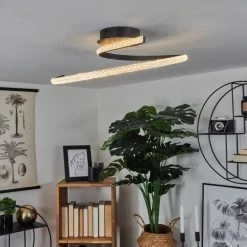 Hofstein Rheinfelden Deckenleuchte LED Schwarz, 1-flammig