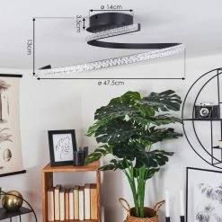 Hofstein Rheinfelden Deckenleuchte LED Schwarz, 1-flammig -LED Leuchten Verkäufe rheinfelden deckenleuchte h3550939 3