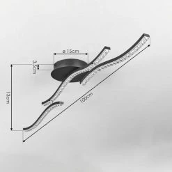 Hofstein Rheinfelden Deckenleuchte LED Schwarz, 1-flammig -LED Leuchten Verkäufe rheinfelden deckenleuchte h3552285 3