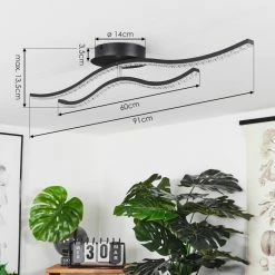 Hofstein Rheinfelden Deckenleuchte LED Schwarz, 1-flammig -LED Leuchten Verkäufe rheinfelden deckenleuchte h3561416 3