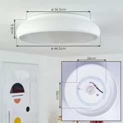 Hofstein Rhone Deckenleuchte LED Weiß, 1-flammig, Farbwechsler -LED Leuchten Verkäufe rhone deckenleuchte h3550618 3