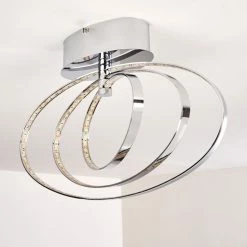 Hofstein Ringos Deckenleuchte LED Chrom, 1-flammig -LED Leuchten Verkäufe ringos deckenleuchte h165691 do1 11