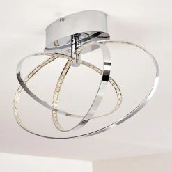 Hofstein Ringos Deckenleuchte LED Chrom, 1-flammig -LED Leuchten Verkäufe ringos deckenleuchte h165691 do1 12