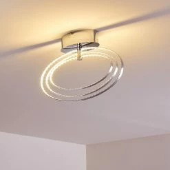 Hofstein Ringos Deckenleuchte LED Chrom, 1-flammig -LED Leuchten Verkäufe ringos deckenleuchte h165691 do1 13
